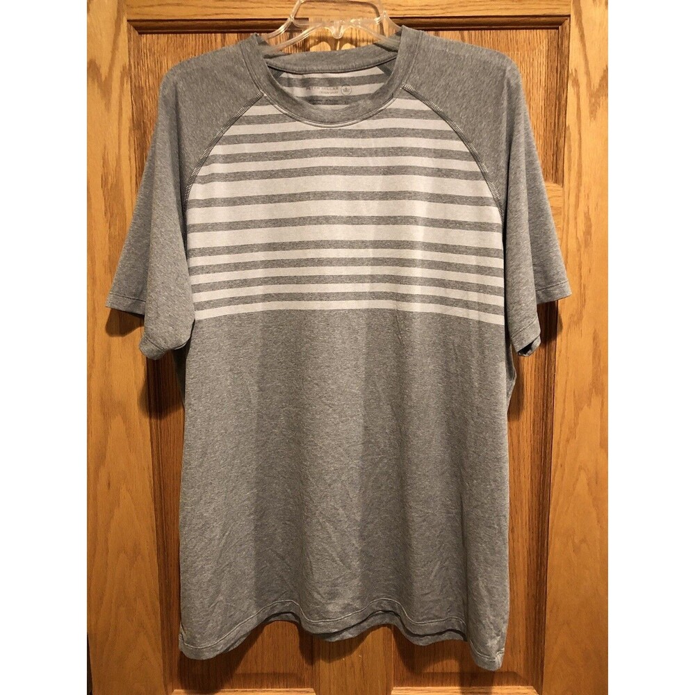 MEN'S XL PETER MILLAR CROWN SPORT T-SHIRT TOP UPF 50+ SUN PROTECTION GRAY